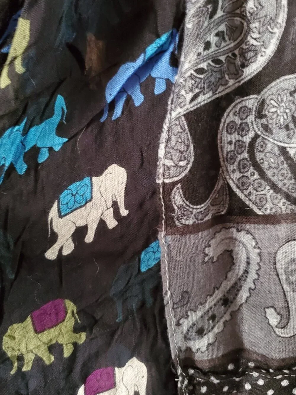 Lot of 8 Women's Scarves Watercolor Paisley Elephant Chevron Floral Infinity